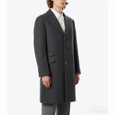 브루넬로 쿠치넬리 25FW 싱글 브레스티드 울 코트 MY4499154 C003 썸네일 1