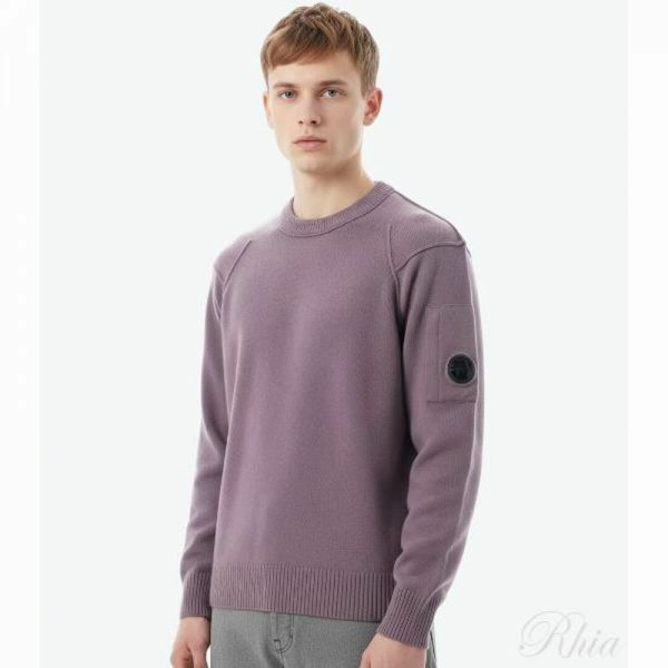 CP컴퍼니 램스울 GRS 크루넥 니트 스웨터 17CMKN047A 110149A 735 - CP company