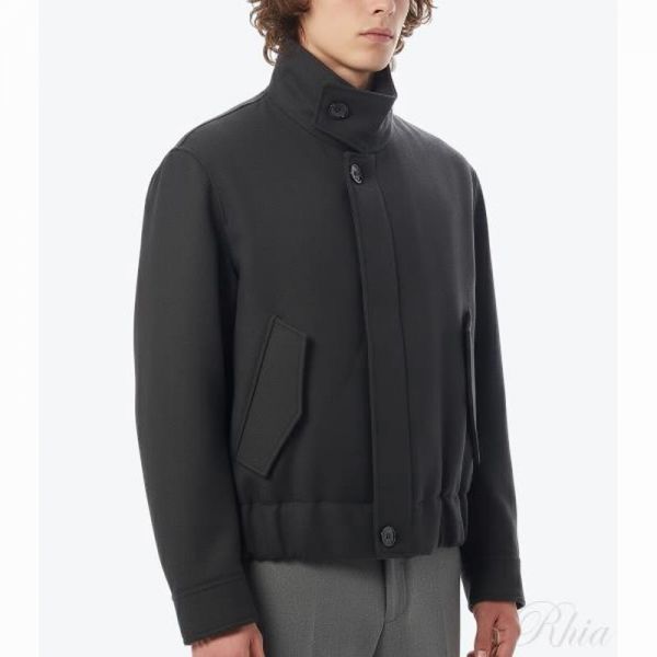 아미 25FW 울 해링턴 재킷 UJK822 WV0088 020 - Ami