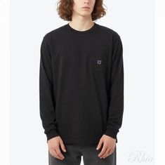 니들스 L S 크루넥 티 폴리 저지 DK 퍼플 QV361 롱 슬리브 썸네일 1