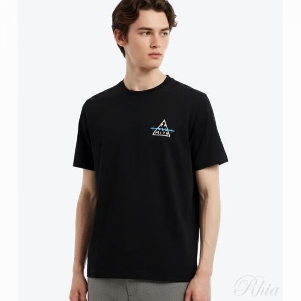 폴스미스 26SS 트라이앵글 프린트 레귤러 핏 반팔 티셔츠 M2R 011R VP5619 79 - Paul Smith