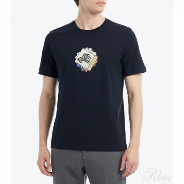 폴스미스 26SS 지브라 프린트 레귤러 핏 반팔 티셔츠 M2R 011R VP5614 49 - Paul Smith