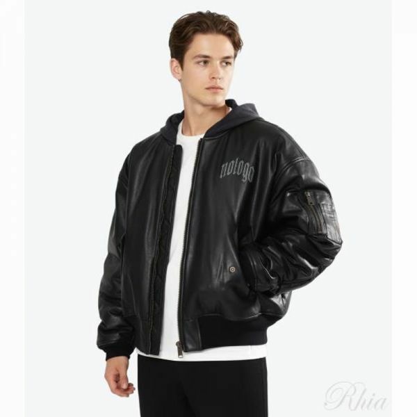 발렌시아가 레더 봄버 자켓 794420 TOS17 1000 - Balenciaga