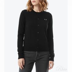 꼼데가르송 블랙 하트 와펜 울 가디건 AZ N023 051 1 썸네일 1