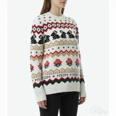 MSGM 버니 울 블렌드 니트 스웨터 3941MDM224 257750 02 썸네일 1