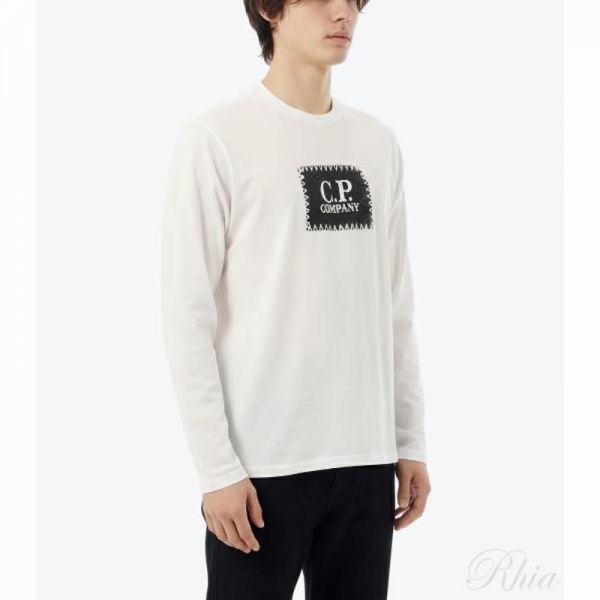 CP컴퍼니 티셔츠 롱슬리브 In 저지 30 1 18CMTS137A 005100W 103 롱 슬리브 긴팔 - CP company