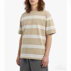 휴고보스 26SS 노리스토 스트라이프 티셔츠 50553511 269 썸네일 1