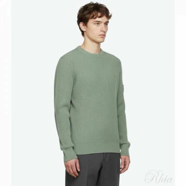스톤아일랜드 5100053 풀 립 Rws 울 스웨터 K2S15 S00C2 V0055 리브 - Stone Island