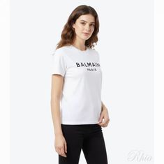 발망 26SS 로고 프린트 장식 코튼 티셔츠 BF1EF005BB02 GAB 썸네일 1