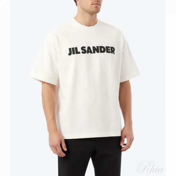 질샌더 26SS 티셔츠 CN SS J21GC0001 J45148 102 로고 프린트 반팔 - Jil Sander