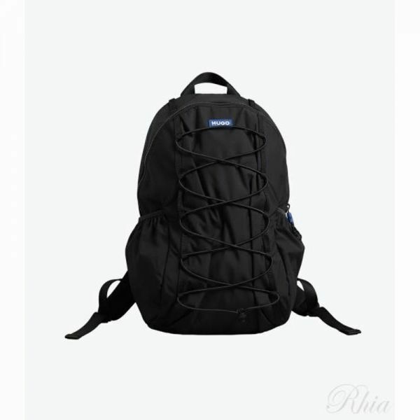 휴고보스 26SS 백팩 위드 블루 러버 로고 패치 50558413 001 - Hugo Boss