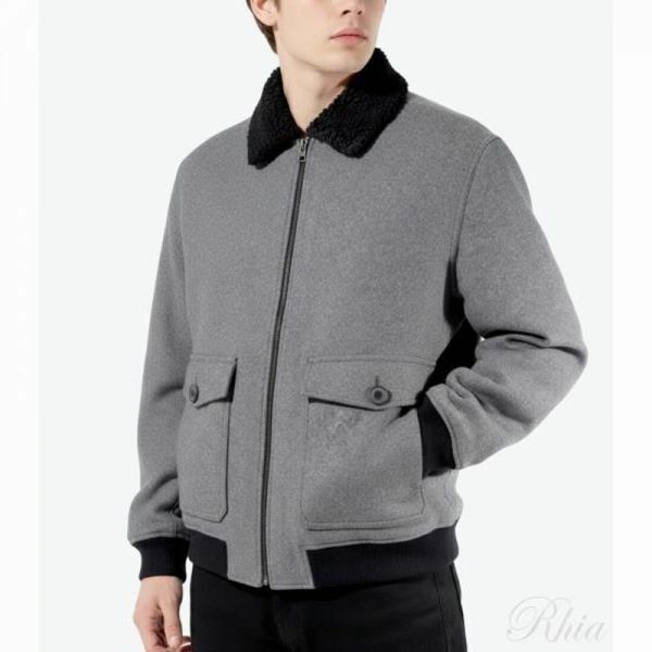 휴고보스 50497093 034 테디 칼라 레귤러 핏 봄버 자켓 - Hugo Boss