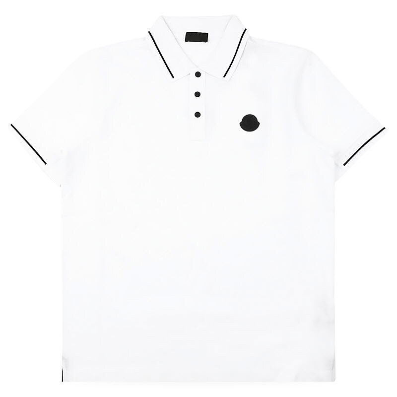 디몬트 몽클레어 남성 와펜 패치 배색 PK반팔(화이트) 8A00013 89A16 001 - Moncler