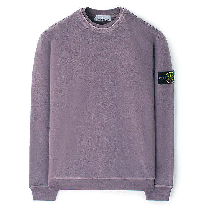 26SS 스톤 와펜 워싱 맨투맨 더스티퍼플 L1S156100034 S0060 V018F - Stone Island