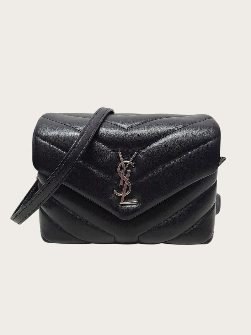 [중고명품/루이스잇] 생로랑 블랙 은장 YSL 마틀라세 루루 토이백 - Saint Laurent