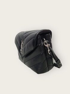 [중고명품/루이스잇] 생로랑 블랙 은장 YSL 마틀라세 루루 토이백 썸네일 2