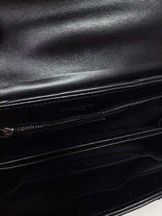 [중고명품/루이스잇] 생로랑 블랙 은장 YSL 마틀라세 루루 토이백 썸네일 4