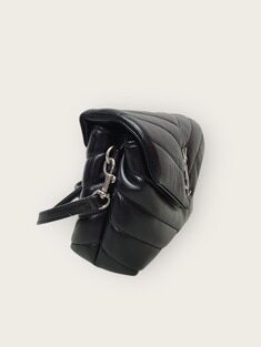 [중고명품/루이스잇] 생로랑 블랙 은장 YSL 마틀라세 루루 토이백 썸네일 3