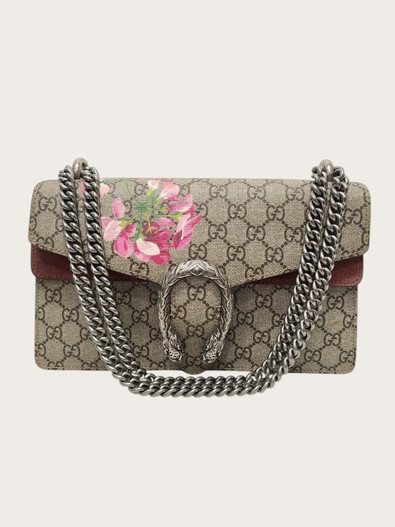[중고명품/루이스잇] 구찌 GG슈프림 플라워 블룸 디오니소스 체인 숄더백 미듐 - Gucci
