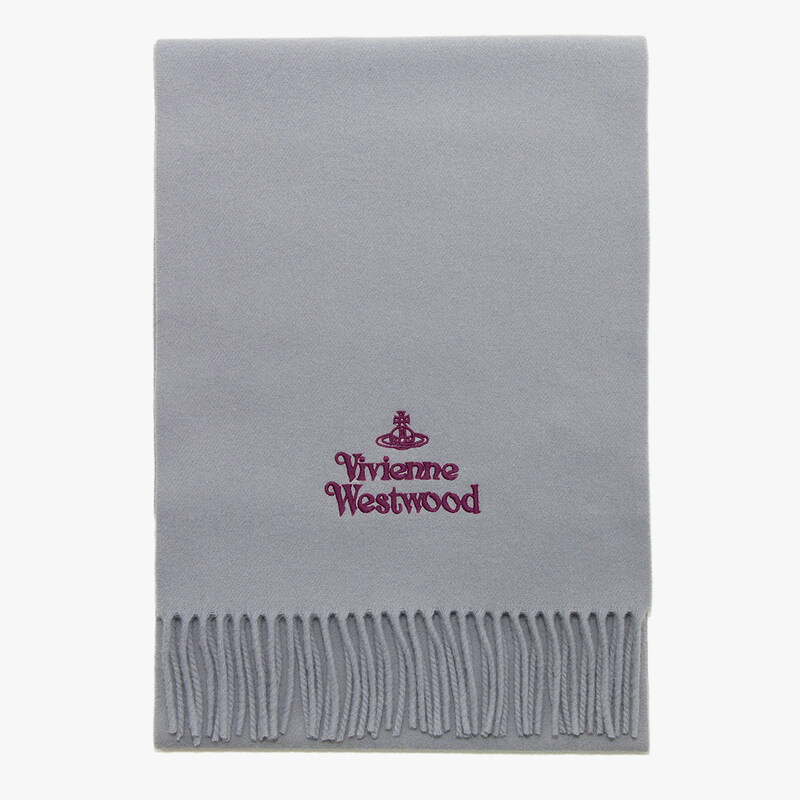F/W 자수 로고 머플러 라이트그레이 81030007 W00Q7 P403 - Vivienne Westwood