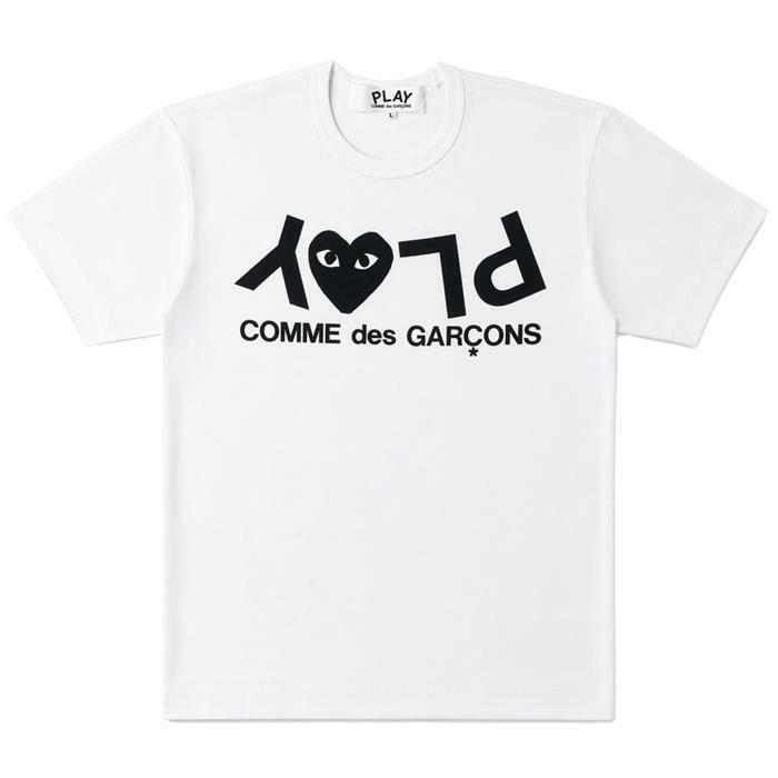 [럭스댓] 국내 꼼데가르송 플레이 AX T068 051 로고 반팔 티셔츠 - Comme des Garcons