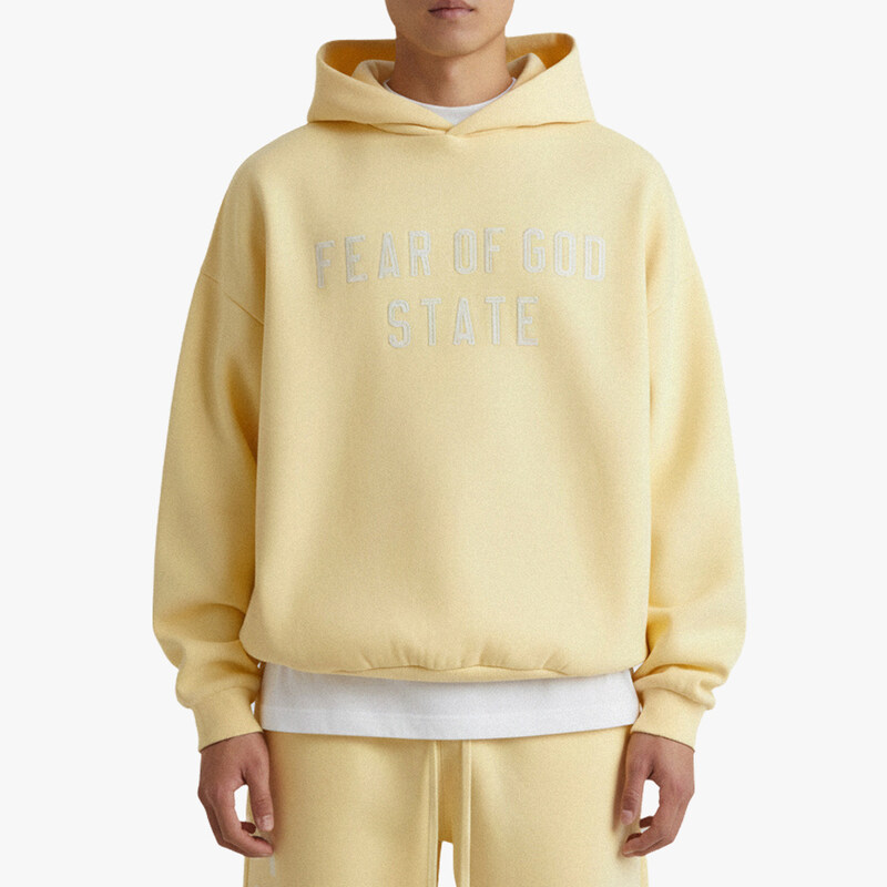 F/W 90s 플리스 기모 후드티 가던옐로우 192SP256218F - Fear of God