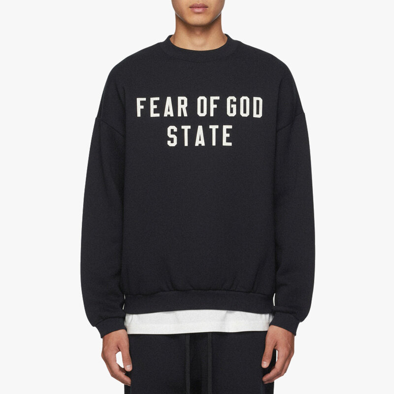 F/W 90s 플리스 기모 맨투맨 젯블랙 192SP256550F - Fear of God