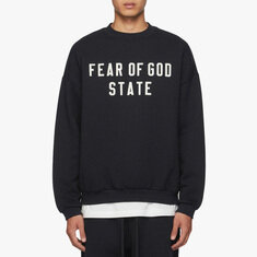 F/W 90s 플리스 기모 맨투맨 젯블랙 192SP256550F 썸네일 1