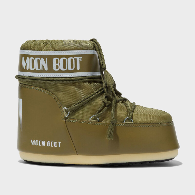 FW 아이콘 로우 나일론 부츠 카키 1409340 M006 - Moon Boot