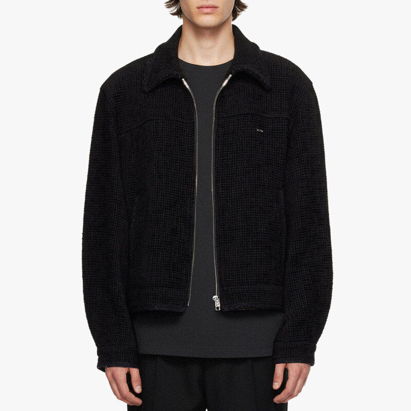 F/W 트위드 집업 자켓 블랙 W253JP09 945B - Wooyoungmi