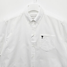 더팩토리 26SS 아미 하트 로고 옥스포드 박시 반팔 셔츠 / 내추럴 화이트 (HSH823 CO0031 168) 썸네일 2