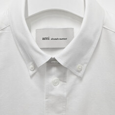 더팩토리 26SS 아미 하트 로고 옥스포드 박시 반팔 셔츠 / 내추럴 화이트 (HSH823 CO0031 168) 썸네일 6