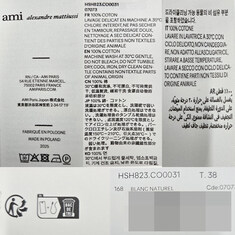 더팩토리 26SS 아미 하트 로고 옥스포드 박시 반팔 셔츠 / 내추럴 화이트 (HSH823 CO0031 168) 썸네일 8