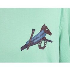  에르메스 홀스 레더 패치 반팔 티셔츠 그린 L(100) 썸네일 5