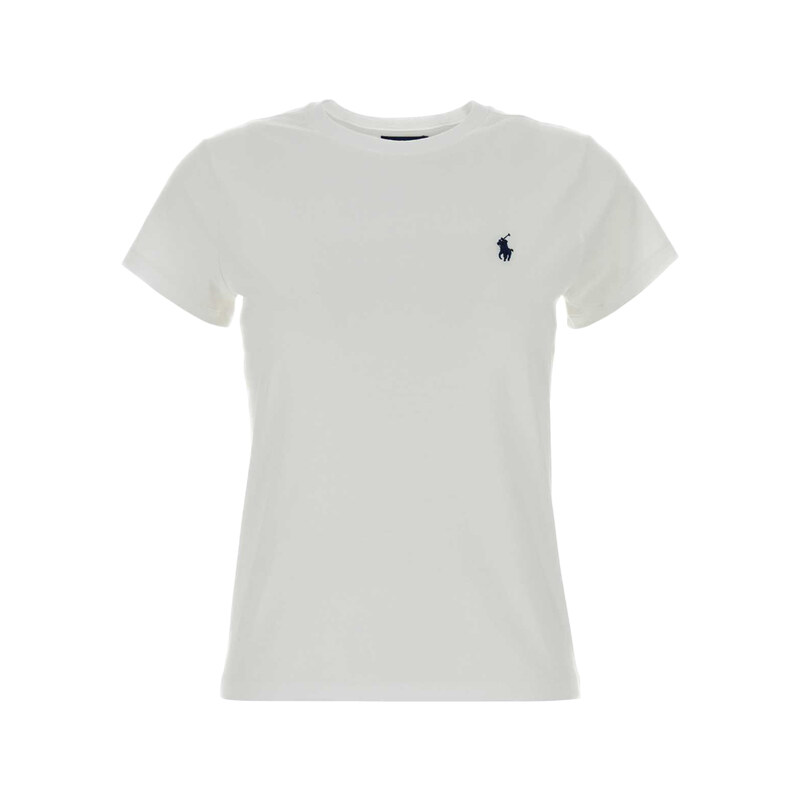 26SS 여성 포니 로고 자수 반팔 티셔츠 화이트 211B14605 032 - Polo Ralph Lauren
