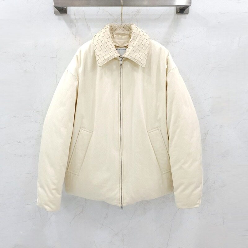 [럭스유] L / 보테가베네타 우븐 카라 코튼 트윌 패딩 자켓 809546 - Bottega Veneta