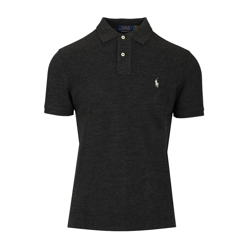 폴로 26SS 포니 자수 카라 티셔츠 헤더블랙 710680784 011 - Polo Ralph Lauren