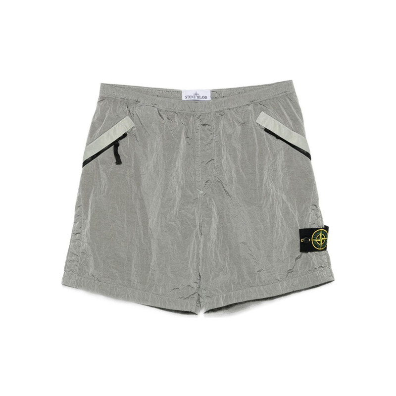 스톤 26SS 와펜 패치 버뮤다 숏팬츠 그레이 L1S15 L100008 S0019 V0061 - Stone Island