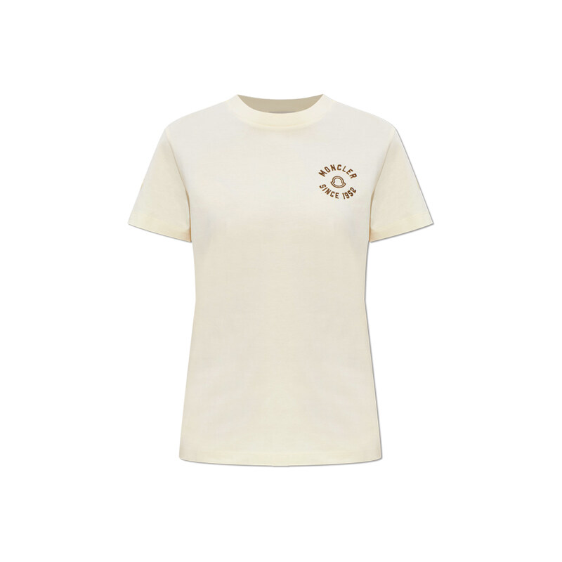 몽클레어 26SS 로고 자수 티셔츠 아이보리 8C000 30 89AUO 034 - Moncler