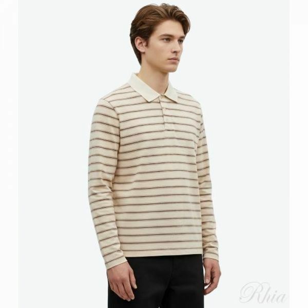 아페쎄 26SS 스트라이프 롱슬리브 폴로 COHLV H26519 AAD - A.P.C.