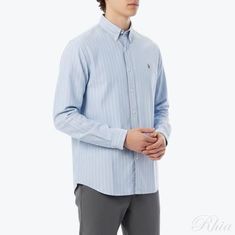 폴로랄프로렌 포니로고 자수 옥스포드 셔츠 710928918008 썸네일 1