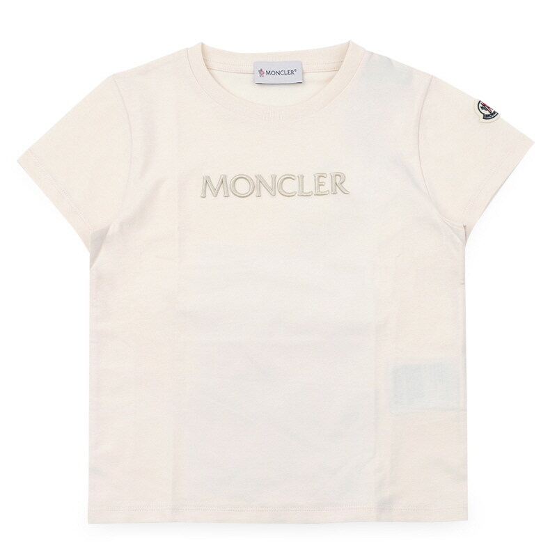 디몬트 몽클레어 키즈 자수 레터링 로고 반팔(아이보리) 8C00009 89AT9 050 8,10A - Moncler