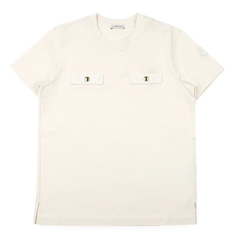 디몬트 몽클레어 여성 모크 포켓 코튼 반팔(아이보리) 8C00023 89B9B 050 - Moncler