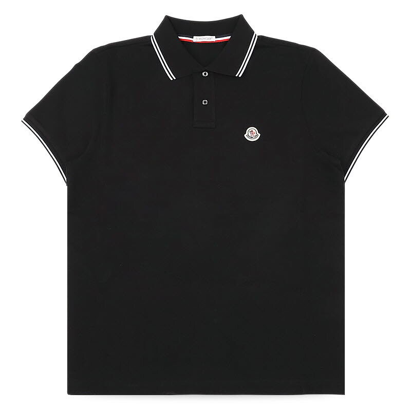 디몬트 몽클레어 남성 로고 디테일 코튼 PK 반팔(블랙) 8A00027 84556 999 - Moncler