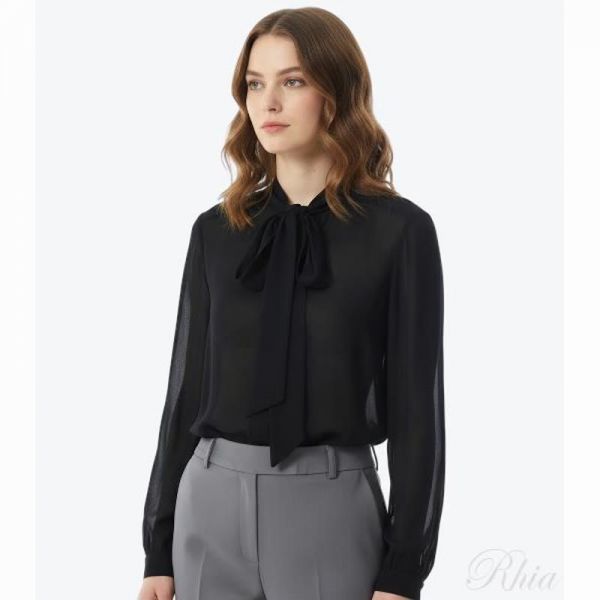 토리버치 26SS 조르제트 보우 블라우스 176348 001 조젯 - Tory Burch