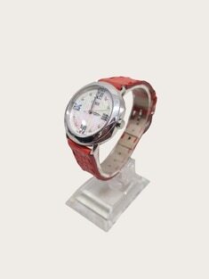 [중고명품/루이스잇] 펜디 자개 다이아몬드 셀러리아 스틸 레드 스트랩 여성 시계 36MM 썸네일 1