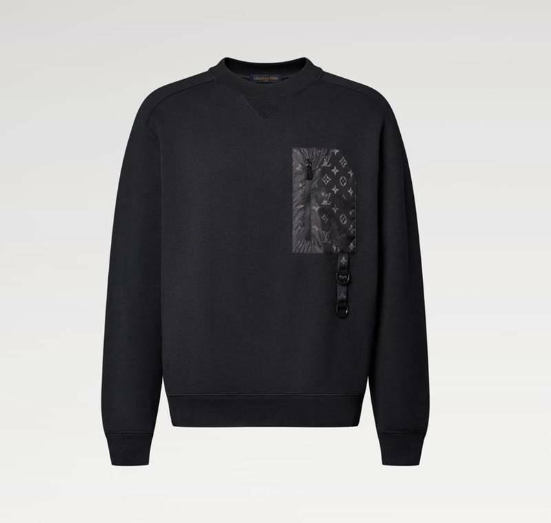 [백화점 풀셋] 내일도착 루이비통 남자 딥블랙 맨투맨 스웨트셔츠 티셔츠 L1AJRB7 - Louis Vuitton