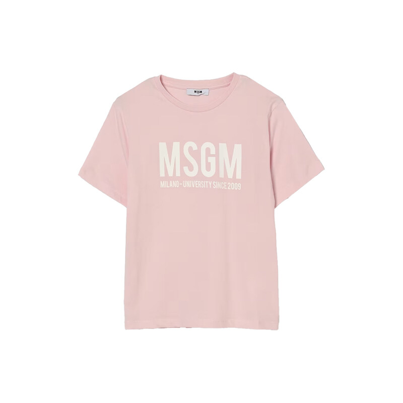 키즈 저지 티셔츠 핑크 S6MSJUTH051 MS076 - MSGM