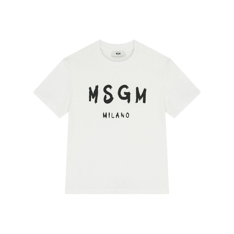 키즈 저지 티셔츠 화이트 S6MSJUTH001 001 - MSGM