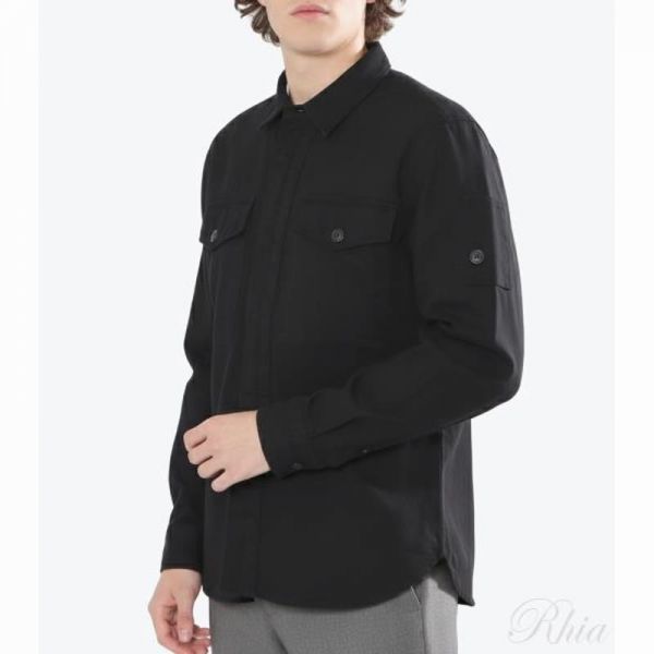 CP컴퍼니 밀리터리 트윌 애머라이즈드 셔츠 15CMSH294A 006409G 999 에머라이즈드 포켓 - CP company